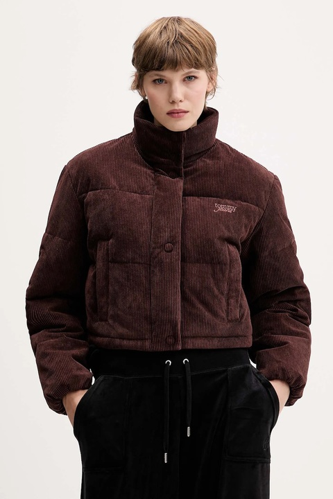 Tommy Jeans kurtka kolor brązowy zimowa oversize DW0DW21658 - zdjęcie produktu nr 1