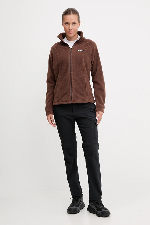 Columbia bluza sportowa Benton Springs kolor brązowy gładka 1372111 - zdjęcie produktu nr 2