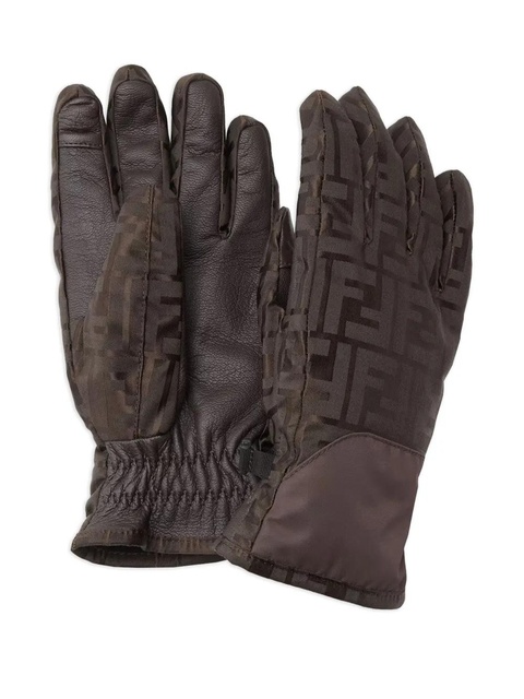 FENDI logo-pattern gloves - Brown - zdjęcie produktu nr 1