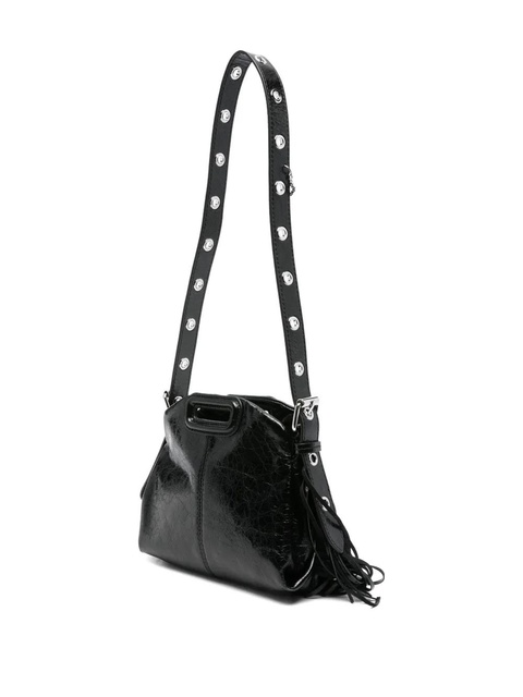 Maje cracked-leather fringe tote bag - Black - zdjęcie produktu nr 2