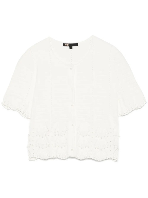 Maje faux-pearl detailed top - White - zdjęcie produktu nr 1