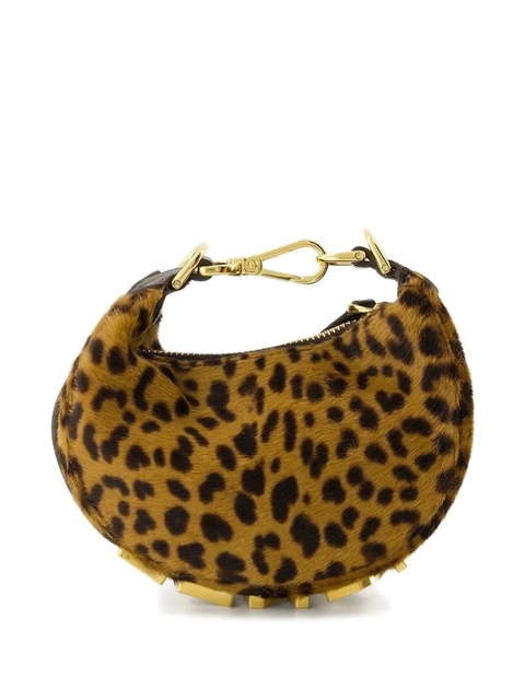 FENDI Fendigraphy nano logo-lettering leopard mini bag - Brown - zdjęcie produktu nr 2