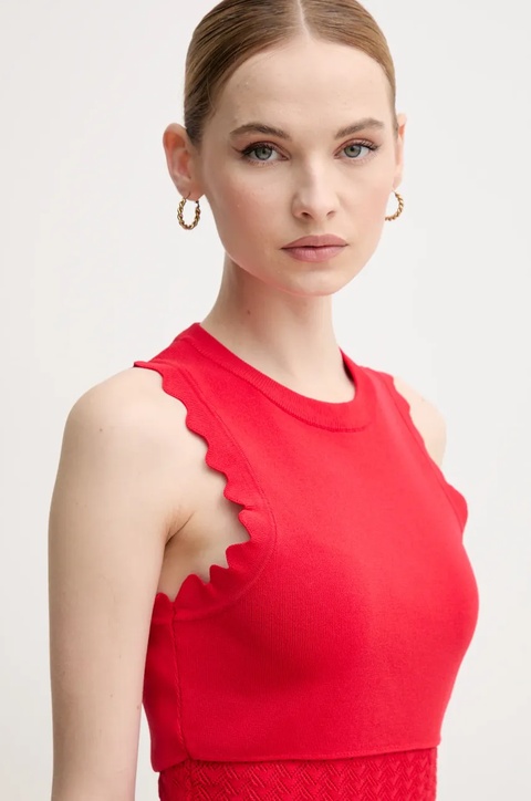 Gaudi top damskie kolor czerwony 511FD43007 - zdjęcie produktu nr 2