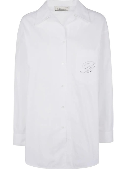 Blumarine logo-embellished shirt - White - zdjęcie produktu nr 2