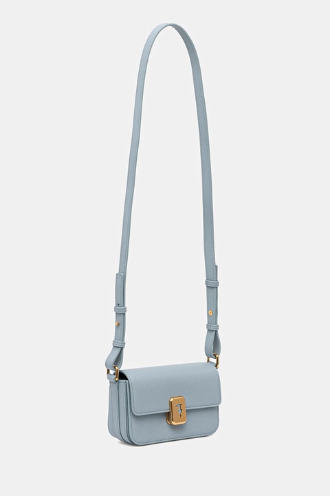 Trussardi torebka skórzana kolor turkusowy Z601E106075N - zdjęcie produktu nr 2