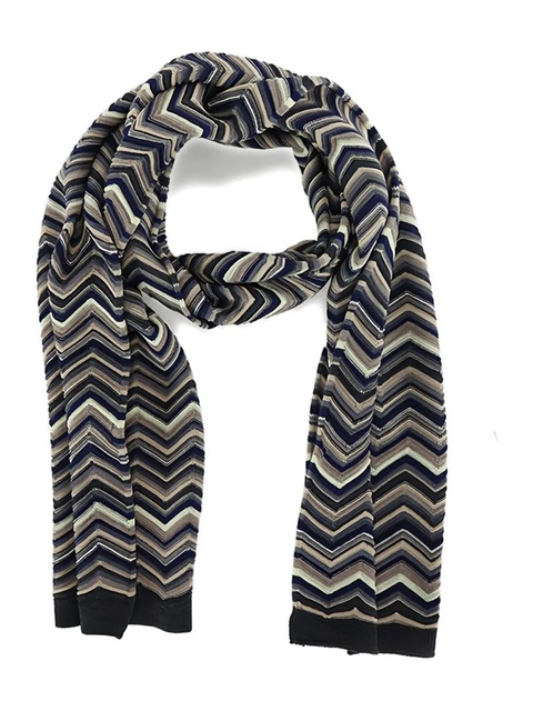 Missoni chevron-pattern scarf - Blue - zdjęcie produktu nr 2