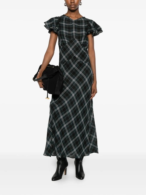 DÔEN Seraphine checked maxi dress - Blue - zdjęcie produktu nr 2