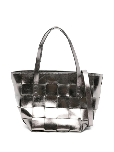 DRAGON DIFFUSION woven-leather tote bag - Silver - zdjęcie produktu nr 1