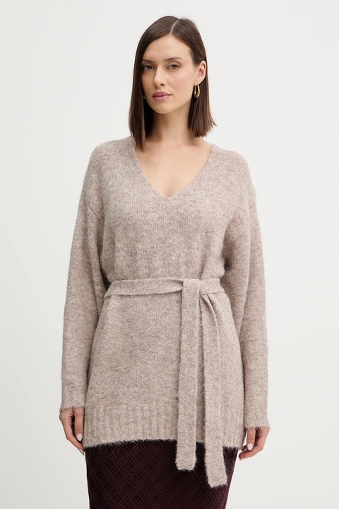 Guess sweter z domieszką wełny KIYOKA damski kolor brązowy W5BR0P Z4302 - zdjęcie produktu nr 1