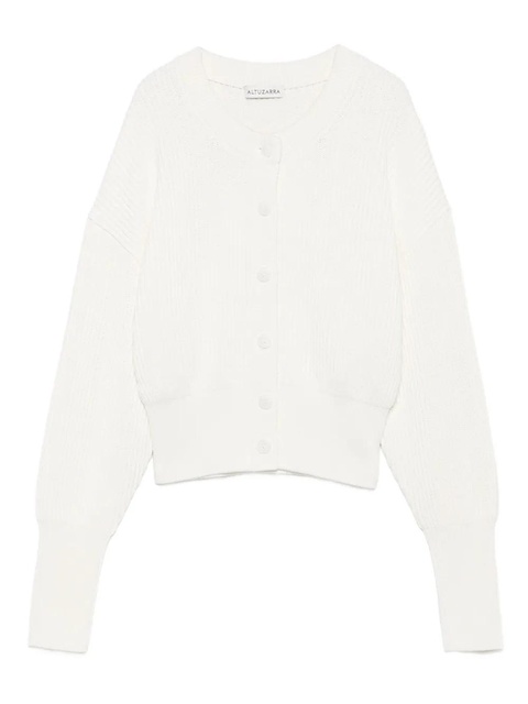 Altuzarra ribbed button cardigan - White - zdjęcie produktu nr 1