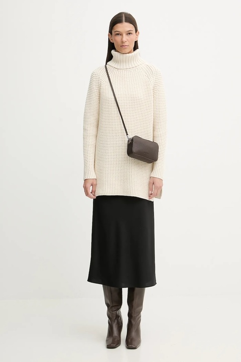 Marc O'Polo sweter damski kolor beżowy ciepły z golfem 5000007659 - zdjęcie produktu nr 1