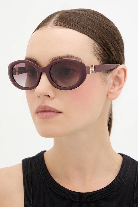 Chloé okulary przeciwsłoneczne damskie kolor bordowy CH0323SK - zdjęcie produktu nr 1