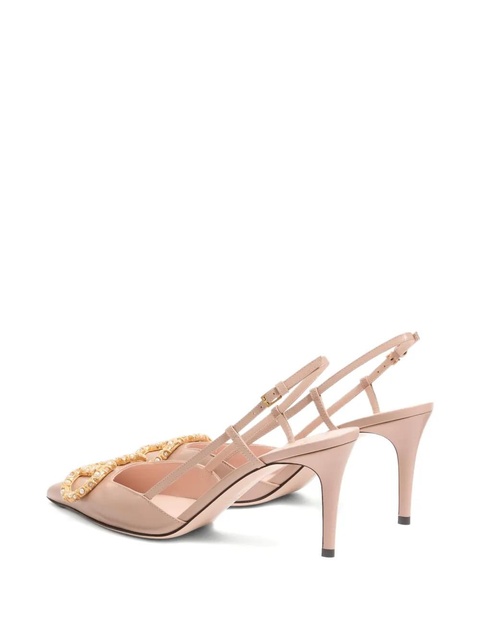 Valentino Garavani 80mm VLogo Signature slingback pumps - Pink - zdjęcie produktu nr 2