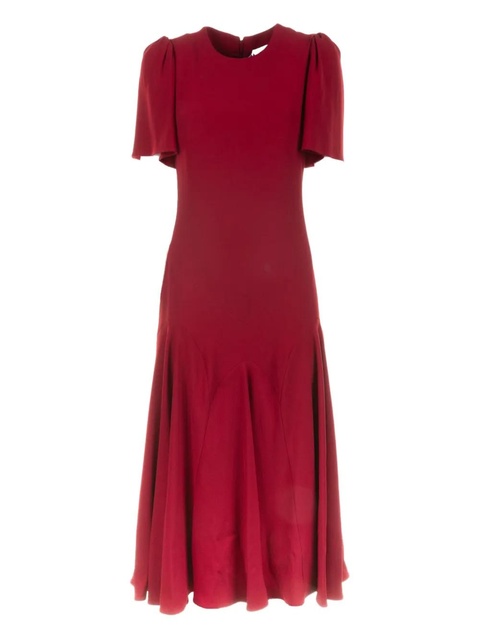 Alexander McQueen round-neck midi dress - Red - zdjęcie produktu nr 1