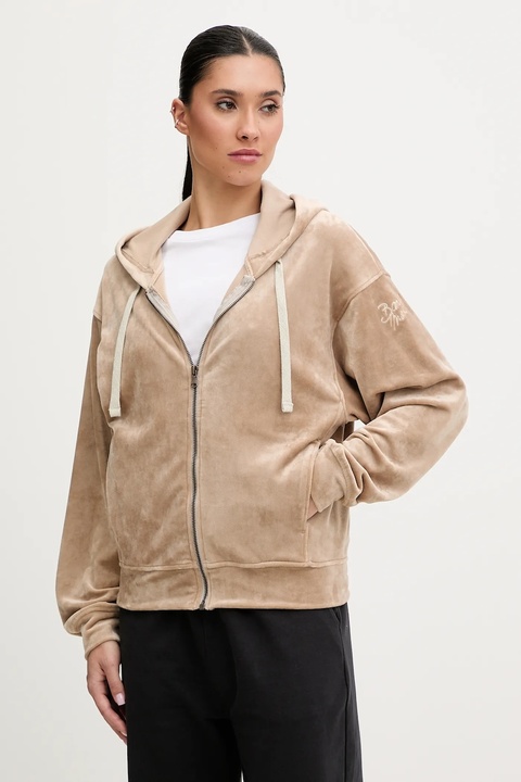 Banana Moon bluza Seachic damska kolor beżowy z kapturem gładka IVY.SEACHIC - zdjęcie produktu nr 1