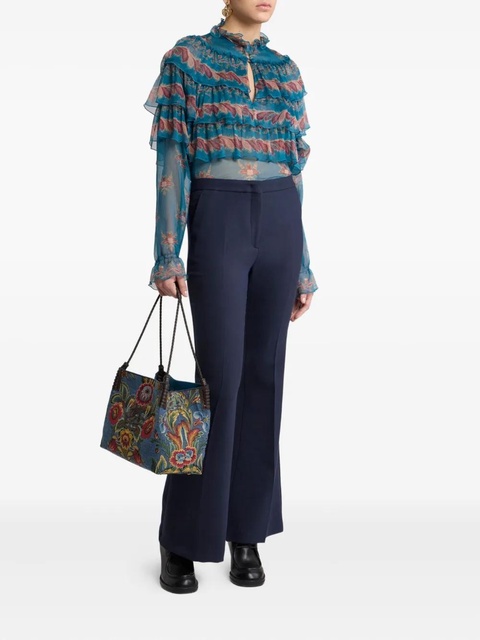 ETRO flared tricotine trousers - Blue - zdjęcie produktu nr 2