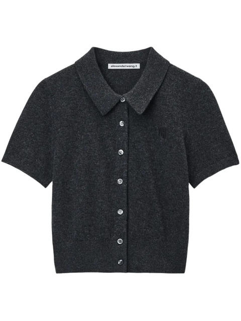 Alexander Wang logo-embroidered top - Grey - zdjęcie produktu nr 1