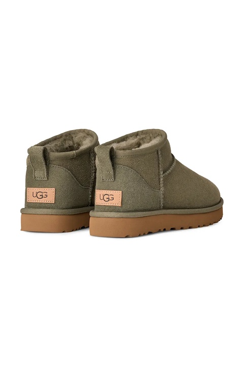UGG śniegowce zamszowe Classic Ultra Mini kolor zielony 1116109.MMP - zdjęcie produktu nr 2