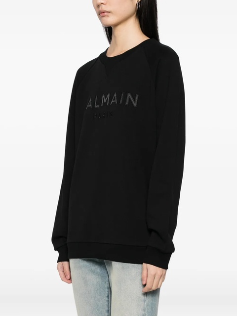Balmain logo-embroidered sweatshirt - Black - zdjęcie produktu nr 1