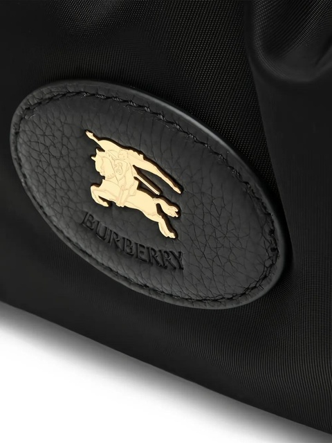 Burberry medium logo-patch makeup bag - Black - zdjęcie produktu nr 2