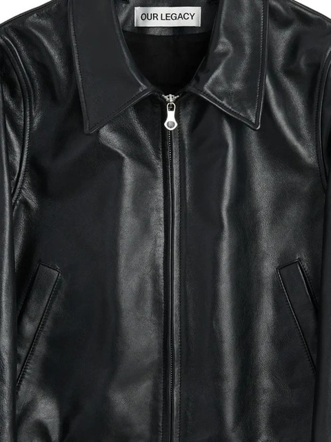 OUR LEGACY Radar bomber leather jacket - Black - zdjęcie produktu nr 1