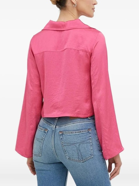 American Vintage flat-collar cropped-length shirt - Pink - zdjęcie produktu nr 1