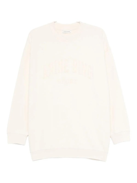 ANINE BING embroidered-logo sweatshirt - Neutrals - zdjęcie produktu nr 1
