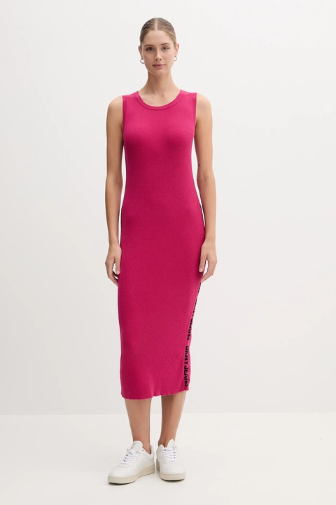 Dkny sukienka kolor różowy midi dopasowana DJ5R0752 - zdjęcie produktu nr 1