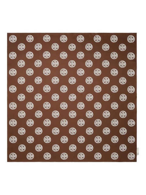 Tory Burch patterned silk pareo - Brown - zdjęcie produktu nr 1