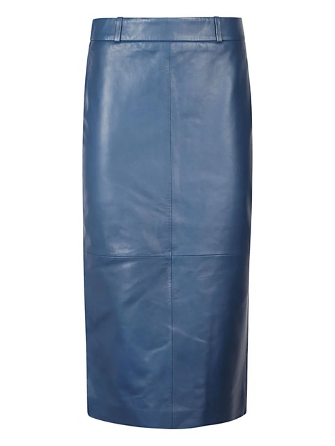 The Frankie Shop Taney leather midi skirt - Blue - zdjęcie produktu nr 1