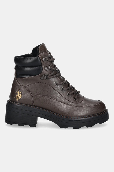 U.S. Polo Assn. workery HANNAH001 damskie kolor brązowy na słupku lekko ocieplone HANNAH001W/EY1 - zdjęcie produktu nr 1