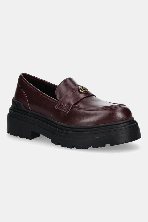 Pinko mokasyny Mia 24 damskie kolor bordowy na platformie SD0403P001P61 - zdjęcie produktu nr 1