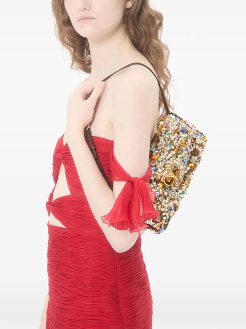 Valentino Garavani DeVain sequin shoulder bag - Gold - zdjęcie produktu nr 1