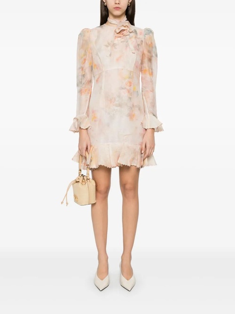 ZIMMERMANN Crush Flower mini dress - Neutrals - zdjęcie produktu nr 2