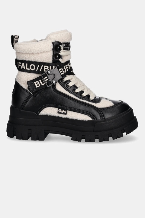Buffalo botki Aspha Com1 Warm damskie kolor czarny na platformie lekko ocieplone 1622562-BLB - zdjęcie produktu nr 2