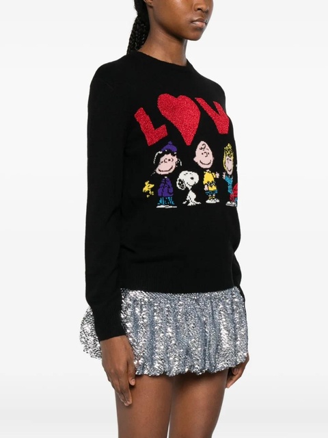 MC2 Saint Barth x Peanuts New Queen intarsia-knit jumper - Black - zdjęcie produktu nr 2