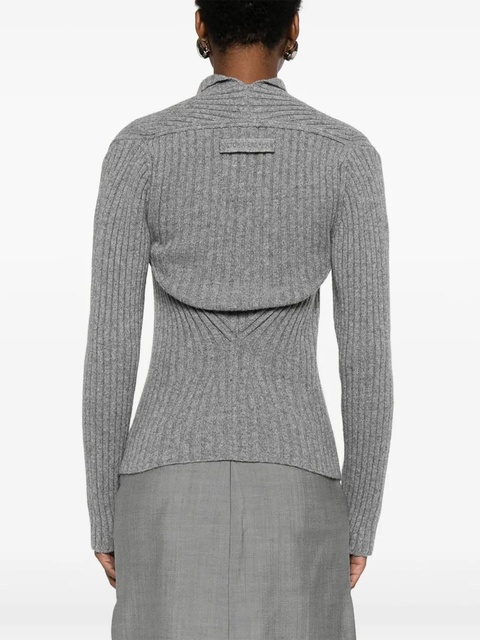 Victoria Beckham ribbed roll-neck sweater - Grey - zdjęcie produktu nr 2