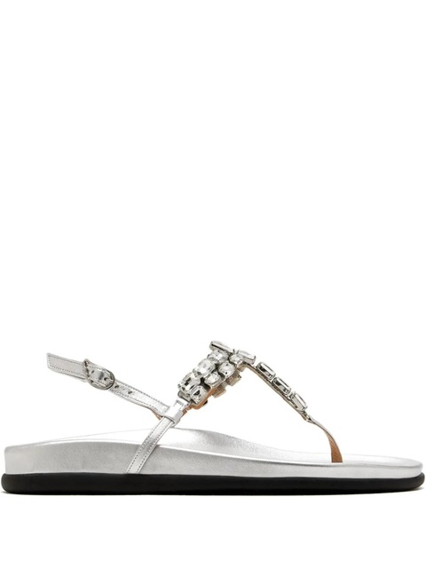 Ancient Greek Sandals Katerina crystal-embellished slingback sandals - Silver - zdjęcie produktu nr 1