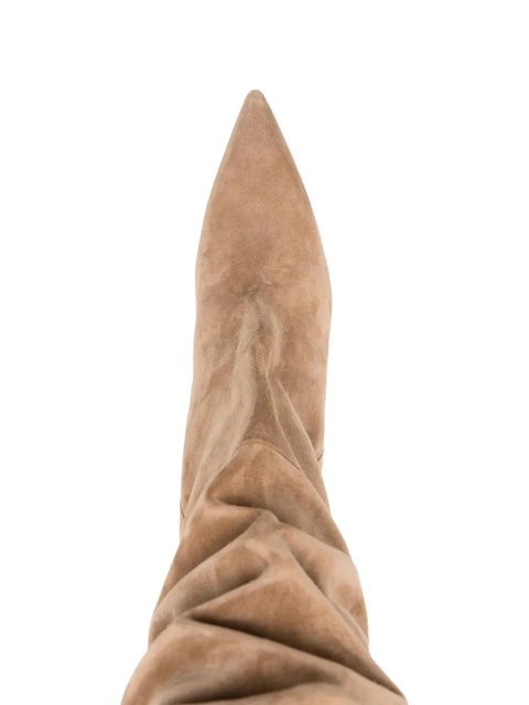 KHAITE 40mm Andee over-the-knee suede boots - Neutrals - zdjęcie produktu nr 2