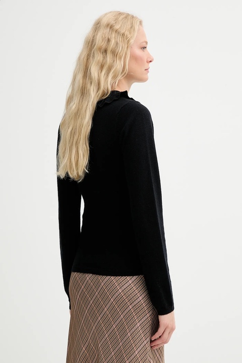 MUNTHE sweter wełniany LIVO damski kolor czarny lekki 253161525373 - zdjęcie produktu nr 2