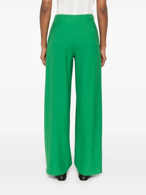 Maje pleat-detail palazzo pants - Green - zdjęcie produktu nr 2