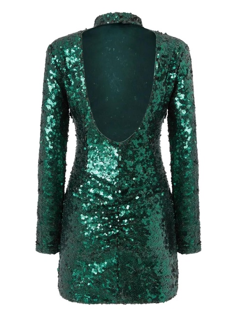 PINKO sequin-embellished mini dress - Green - zdjęcie produktu nr 2
