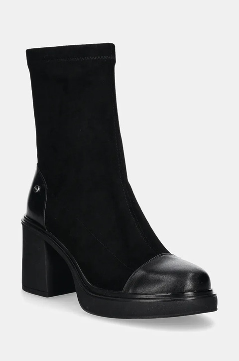 GOE botki damskie kolor czarny na słupku OO2N4151 BLACK - zdjęcie produktu nr 1