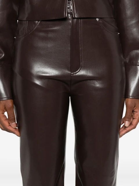 Nanushka five-pocket faux-leather trousers - Brown - zdjęcie produktu nr 1