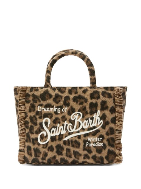 MC2 Saint Barth leopard-pattern logo-embroidered tote bag - Brown - zdjęcie produktu nr 1