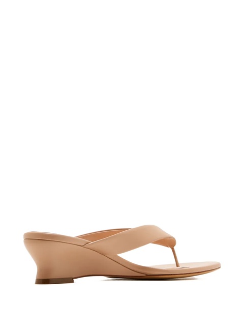 Le Monde Beryl 40mm micro-wedge thong sandals - Neutrals - zdjęcie produktu nr 2