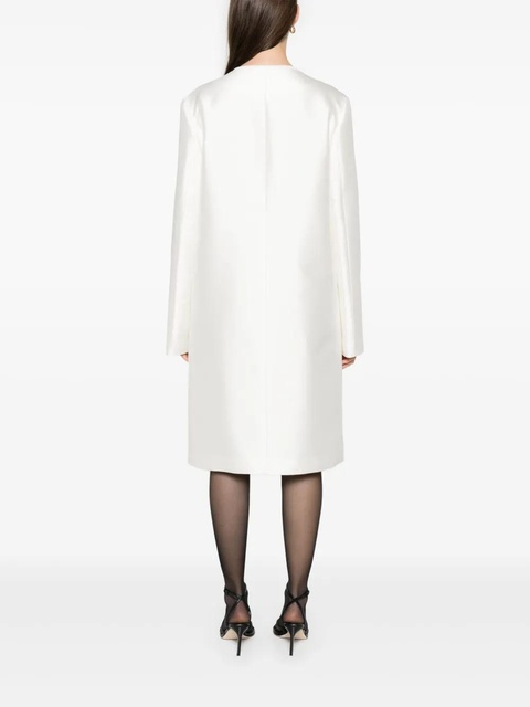 TOTEME collarless silk coat - Neutrals - zdjęcie produktu nr 2