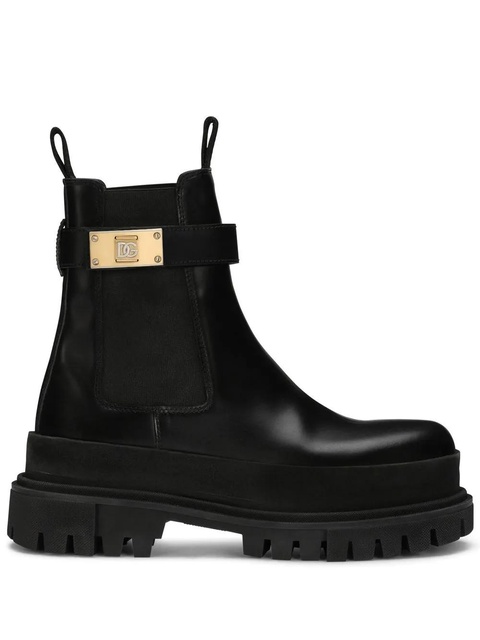 Dolce & Gabbana logo-strap Chelsea boots - Black - zdjęcie produktu nr 1