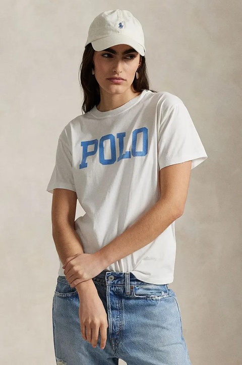 Polo Ralph Lauren t-shirt bawełniany damski kolor biały 211965096 - zdjęcie produktu nr 1