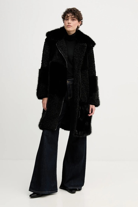 Dkny płaszcz kolor czarny - zdjęcie produktu nr 1